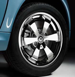 6 spoke alloy wheels 15", design 5 look chrome (III G)
